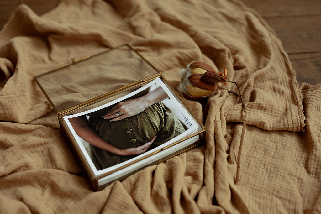 Vintage Brass Glass Keepsake Box ARLO KEEPSAKES